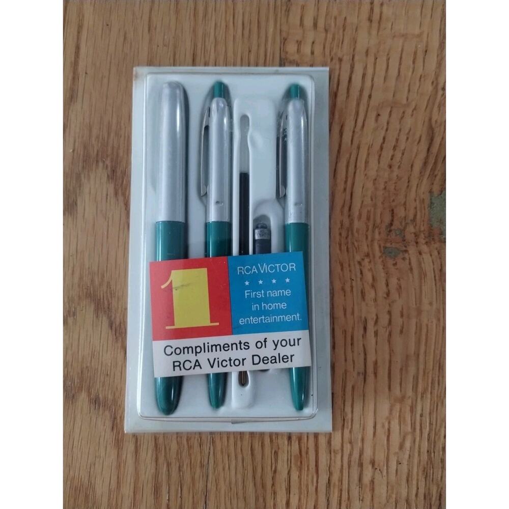 1950s Ad promo WearEver Pen Set "Compliments Of Your RCA Victor Dealer"